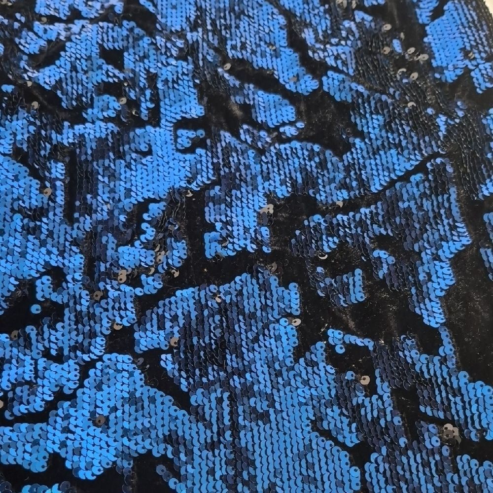 Zara Black and Blue Sequin Mini Dress - Picture 16 of 16